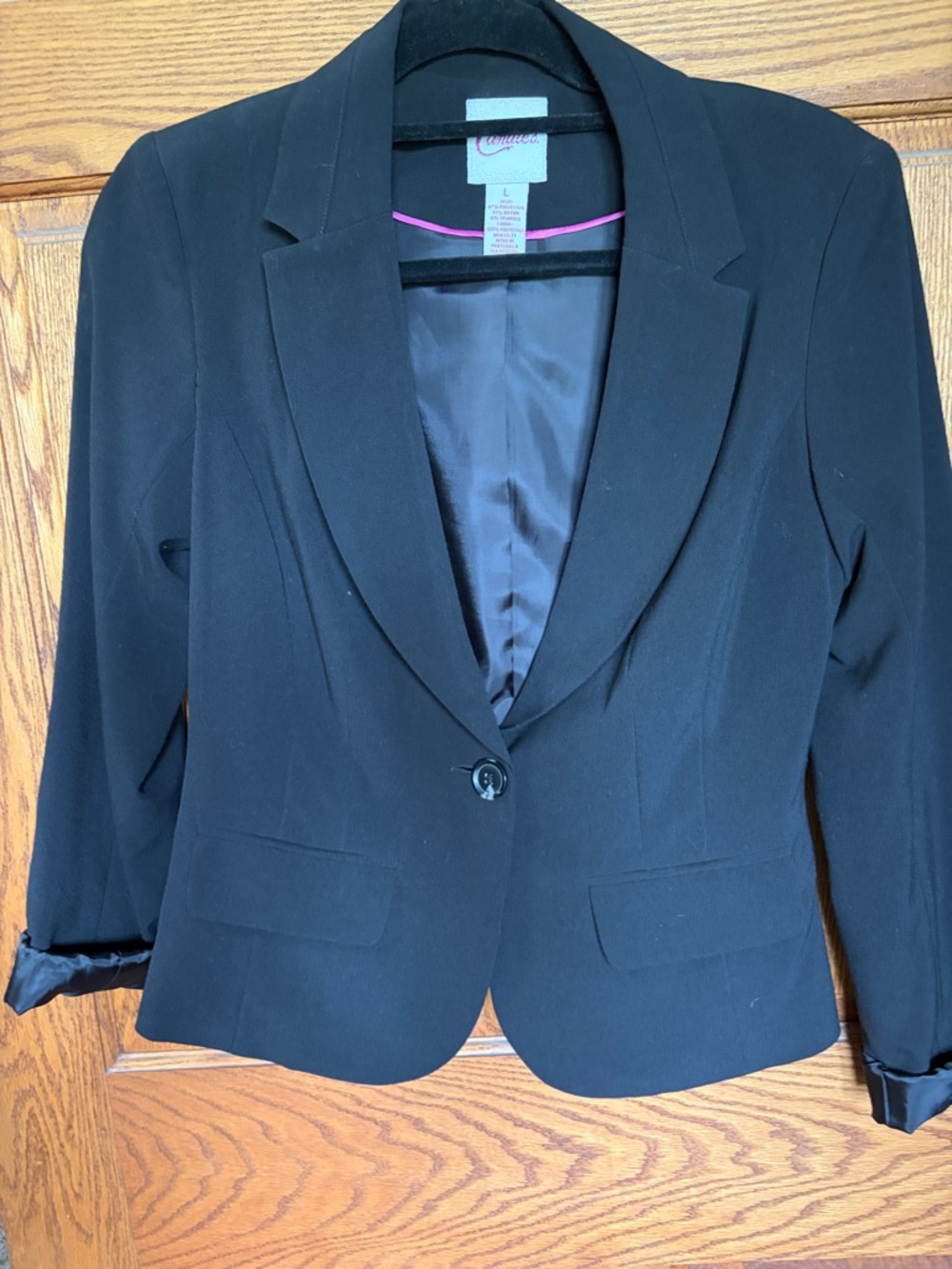 Candie's Black Single-Button Tailored Blazer